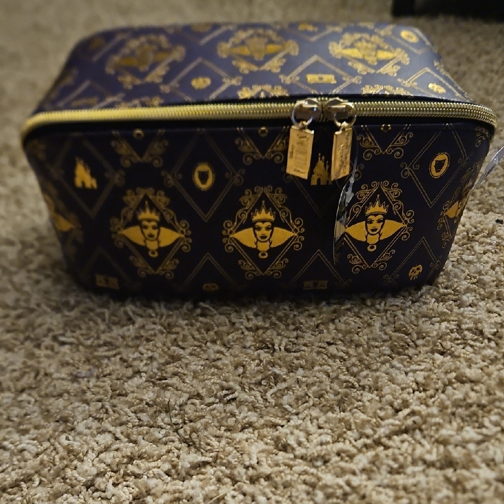 Disney Evil Queen Purple and Gold Cosmetic Bag